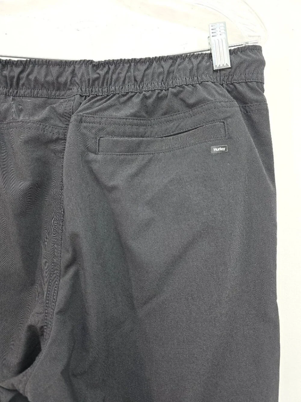 Hurley Performance Stretch Tech Charcoal Gray Twill Tapered Fit Joggers Mens M